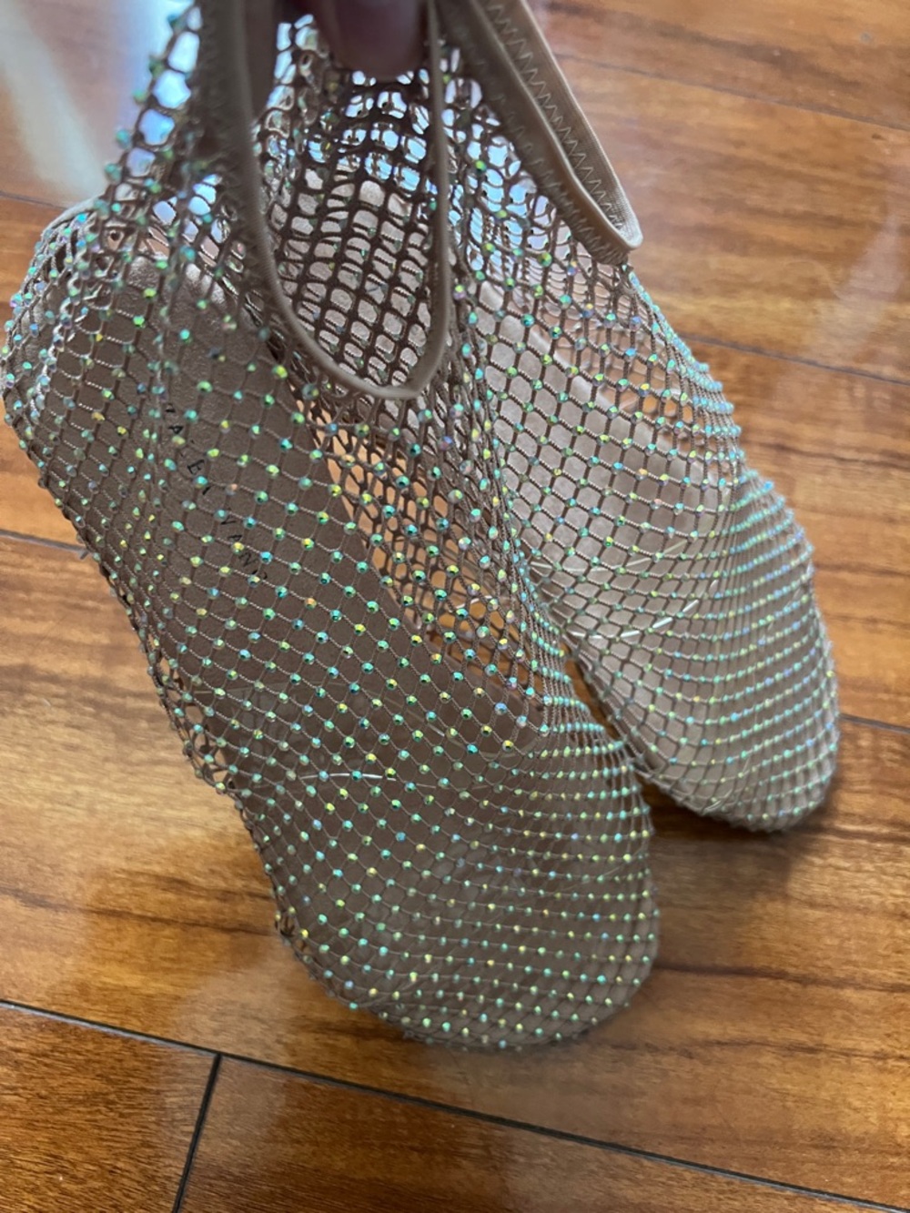 ✨AKIRA Glitter Mesh Ankle Sock Sandals✨ - Picture 6 of 7